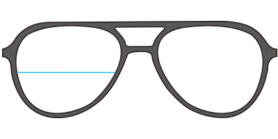 eyeglass frame's lens width meansurement
