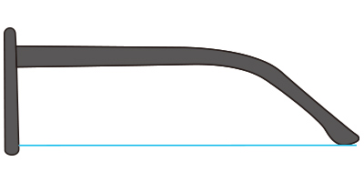 temple length for eyeglass frame