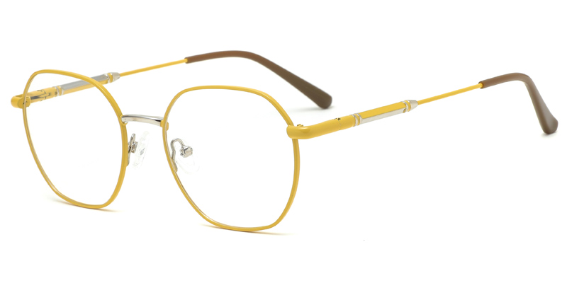 Camellia Women Round Metal Eyeglasses, Summer Colorful Dot Paint Series