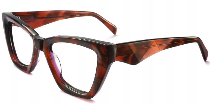 Castine Havana Tortoise Acetate Cat Eye Eyeglasses, 52mm