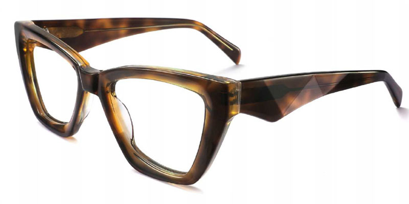 Castine Havana Tortoise Acetate Cat Eye Eyeglasses, 52mm