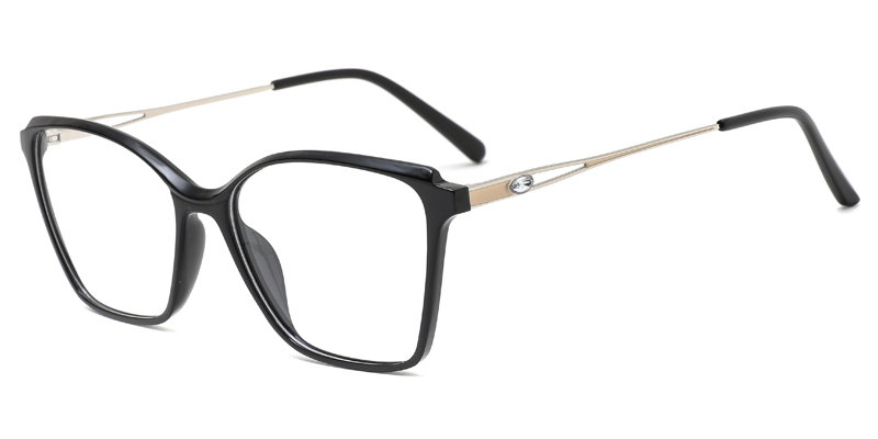 Daffodil Ladies Rectangle TR90 Metal Hybrid Eyewear,  Metal Crystal Hollow