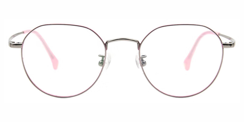 Frog Titanium Alloy Round Teenager Eyeglasses,Zero pressure design,for all-day comfort