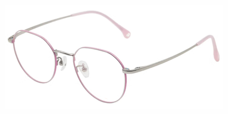 Frog Titanium Alloy Round Teenager Eyeglasses,Zero pressure design,for all-day comfort