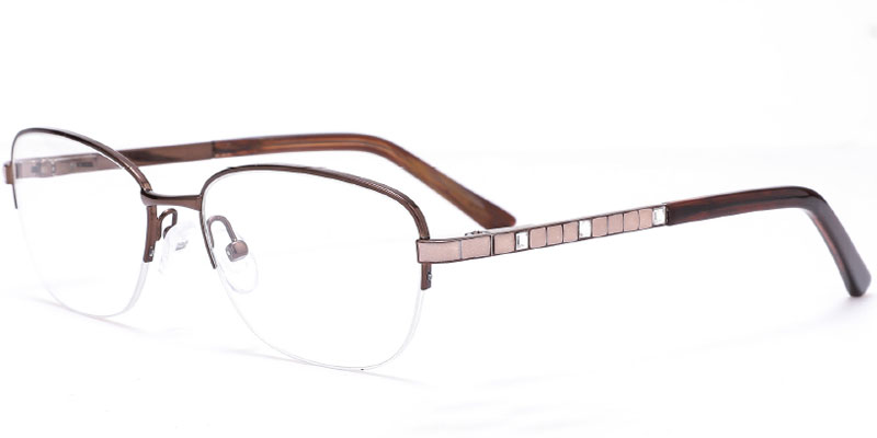 Helena - Factory Supply Women's Semi Rim Metal Optical Frame