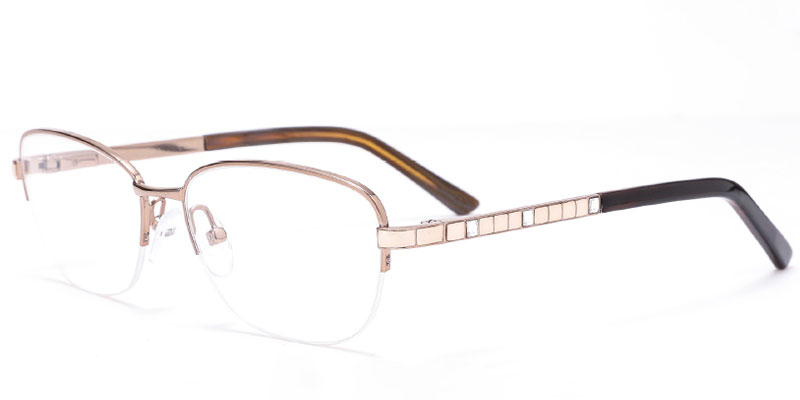 Helena - Factory Supply Women's Semi Rim Metal Optical Frame