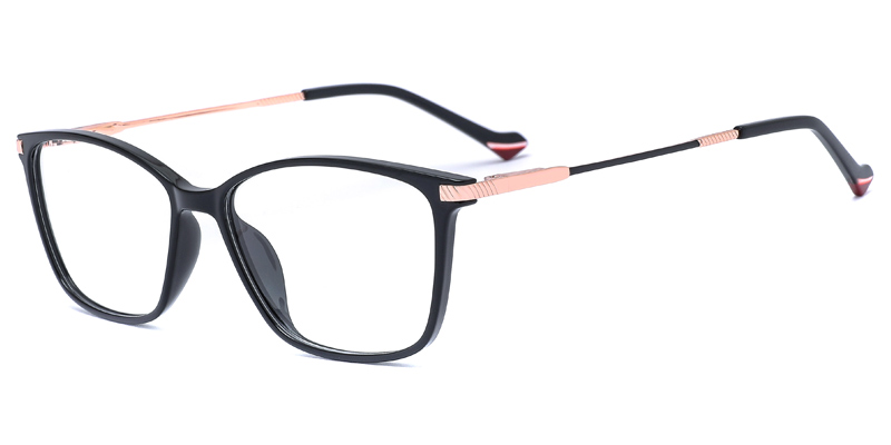 Jasmine Damsels Square TR90 Metal Hybrid Eyewear,Mirror Polish, Indestructible Yet Stylish
