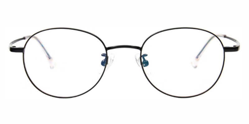 Lion Titanium Alloy Oval Male high Students Eyewear, Silicone round end temple tips