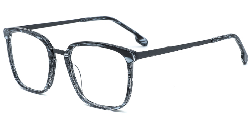 London Acetate & Metal Hybrid Eyeglasses Frame