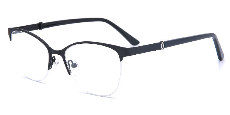 Mississippi Factory Direct Supply Womens Semi Rim Metal Eyeglasses Frame, 52mm