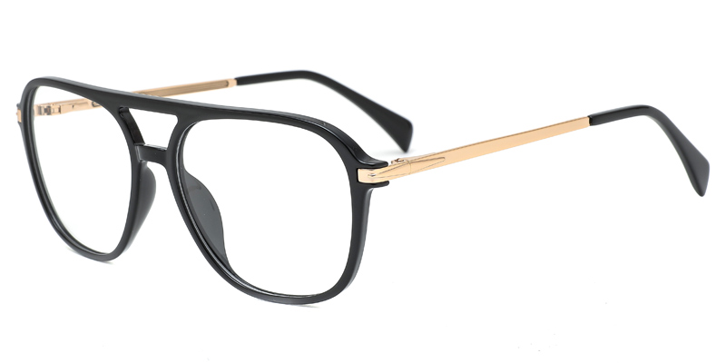 Mugwort Males Aviator TR90 Metal Hybrid Eyewear, Classic Double Bridge Design