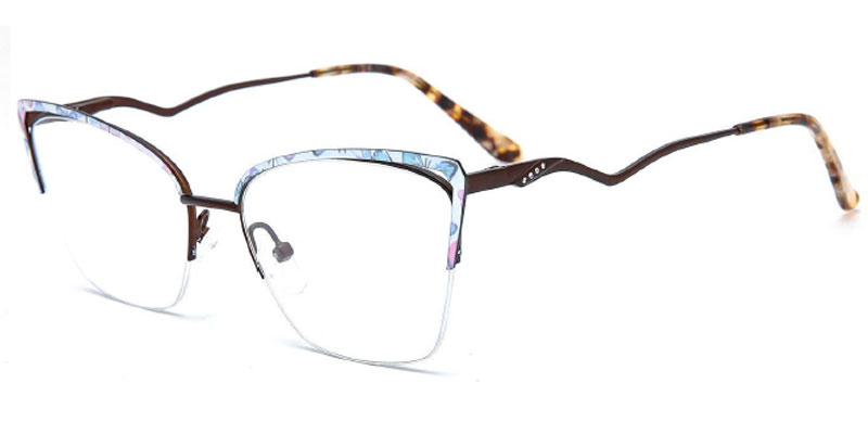 Neenah Women's 55mm Cat Eye Stainless Steel Optical Frame | Eyewear Factory Wholesale
