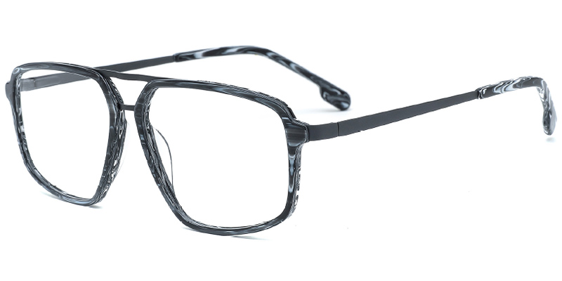 Paris Geometric Metal Eyeglasses Frame for Men