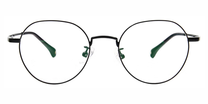 Penguin Titanium Aolly Oval Teenager Eyeglasses, Round End Acetate Temple Tips, Anti Slip, Skin Friendly