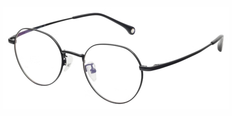 Penguin Titanium Aolly Oval Teenager Eyeglasses, Round End Acetate Temple Tips, Anti Slip, Skin Friendly