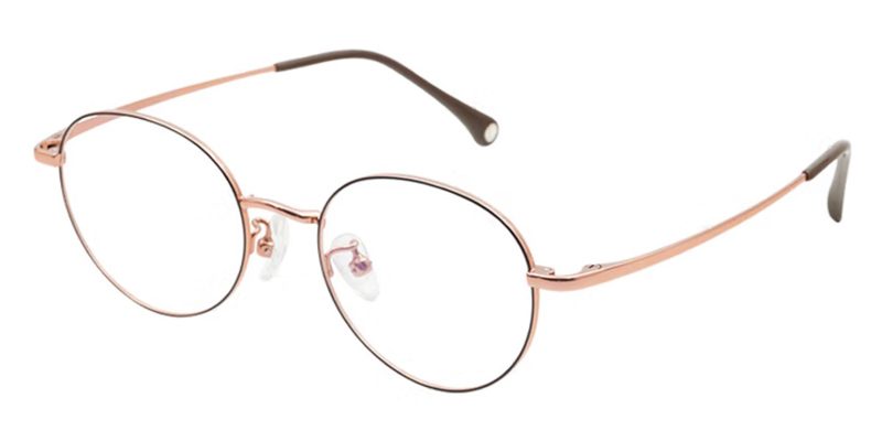 Polar Bear Titanium alloy Round Teenager Eyewear,Ion Plating Finish,Optical-grade polish