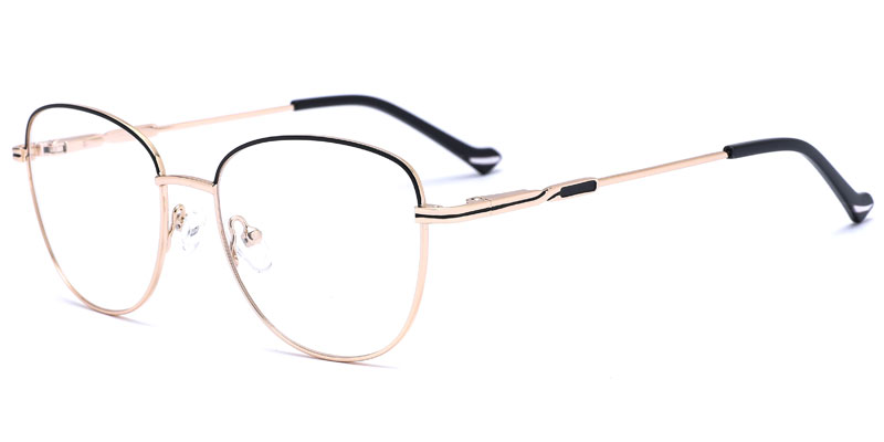 Roselle Round Shape Two Tone Metal Optical Frame for Women