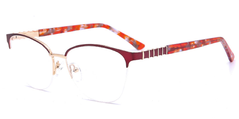 Springfield Semi Rim Metal Eyeglasses Frame Factory Direct Wholesale, 55mm