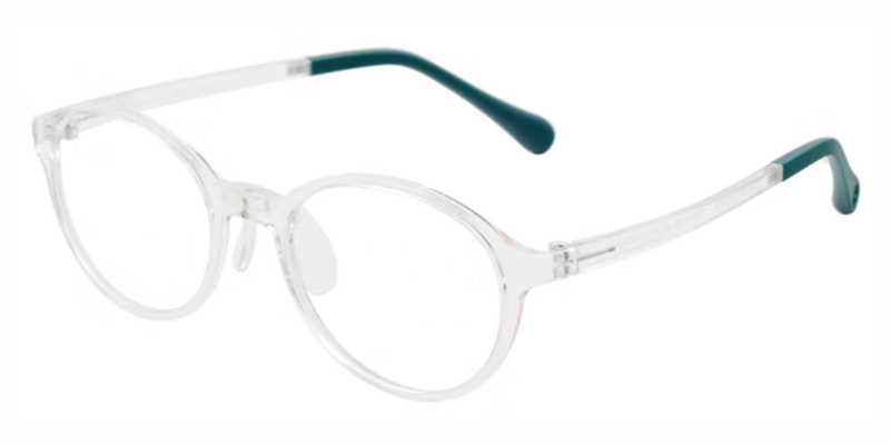 Cloud G850 Teenager Oval Optical Frame, Color Saturated, Crystal Clear