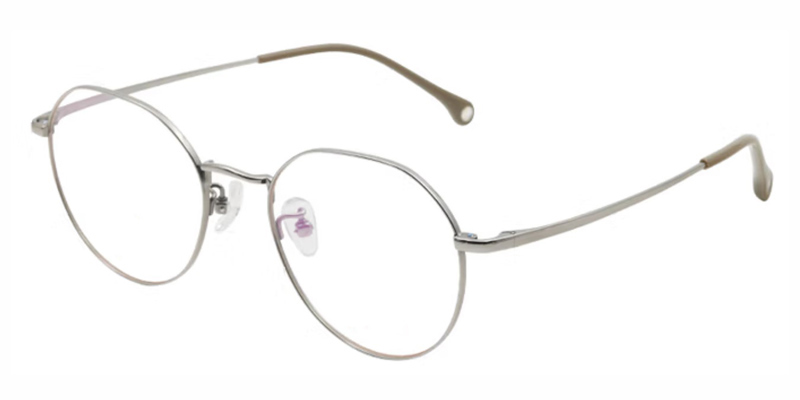 Hippo Titanium Alloy Round Teenager Optical Frame,Skin-safe coating,Factory direct