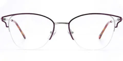 Bayonne - 54mm Semi Rim Women's Metal Optical Frame
