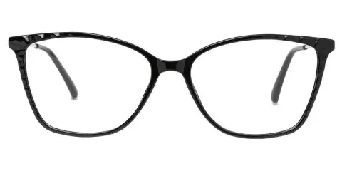 Hydrangea Women Rectangle  TR90 Metal Hybrid Eyewear, Metal Hollow, Crystal Accents