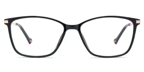 Jasmine Damsels Square TR90 Metal Hybrid Eyewear,Mirror Polish, Indestructible Yet Stylish