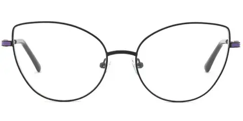 Liberal Extended Fit Metal Cat Eye Eyeglasses Frame for Women, 57mm