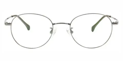 Lion Titanium Alloy Oval Male high Students Eyewear, Silicone round end temple tips