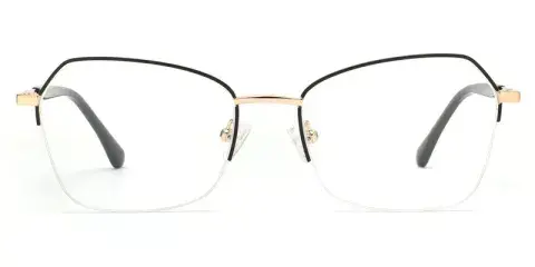 Marigold Women Metal Geometric Semi Rim Eyewear, Broader Perspective