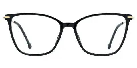 Violet Womens Square TR90 Metal Hybrid Eyeglasses, Rounded Edge, Injury Prevention