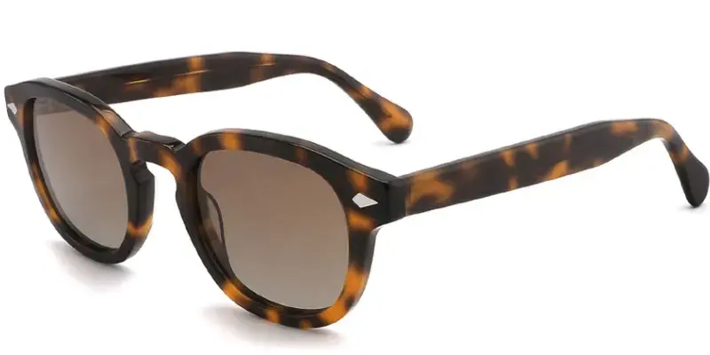 Ada Polarzied Pantos Acetate Sunglasses for Women, 49mm - Brown Tortoise