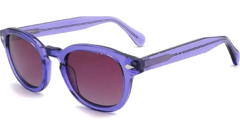 Ada Polarzied Pantos Acetate Sunglasses for Women, 49mm - Purple