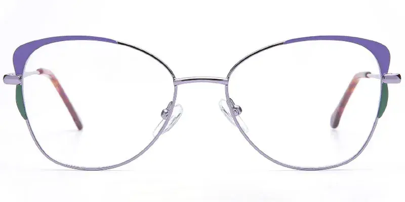 Alma - 52mm Women's Butterfly Metal Optical Frame - Purple