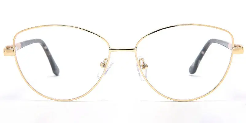 Anaconda 55mm Women's Ready Stock Metal Optical Frame Wholesaler - Gold