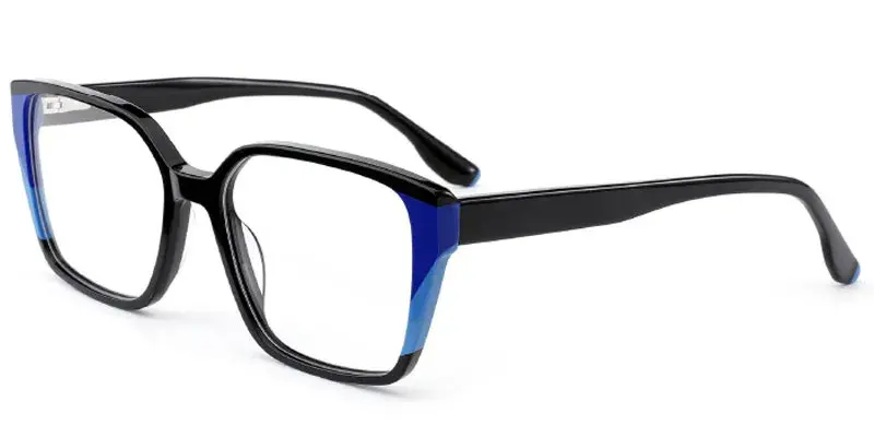 Astoria 55mm Handmade Premium Acetate Optical Frame | Ready Stock Bulk Order - Black