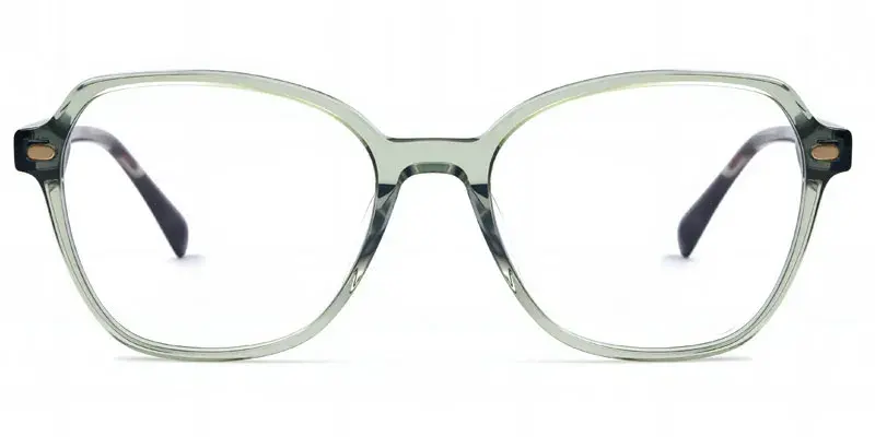 Athens Acetate Mangent Clip On Sunglasses Wholesale - Light Green