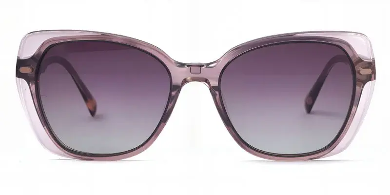 Athens Acetate Mangent Clip On Sunglasses Wholesale - Purple