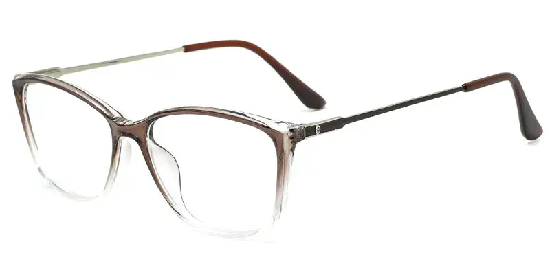 Beatrice Women's Facet Desgined TR90 Spectacel Frame - OEM Customization - Brown