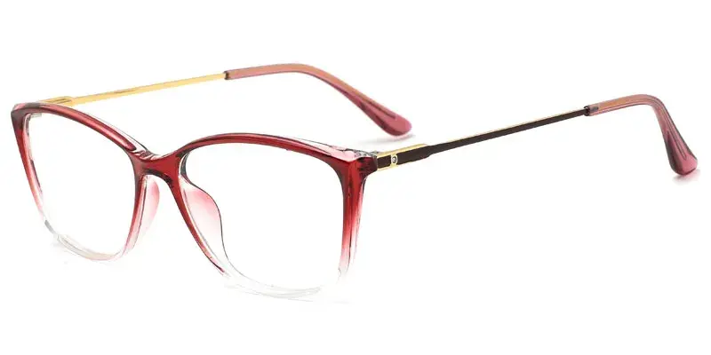Beatrice Women's Facet Desgined TR90 Spectacel Frame - OEM Customization - Red