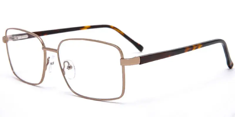 Berlin - Men's 59mm Oversized Metal Optical Frame Manufacturer - Gold/Tortoise