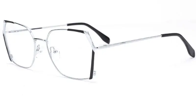 Bogalusa - China Factory OEM Women's Metal Optical Frame - Black/Silver