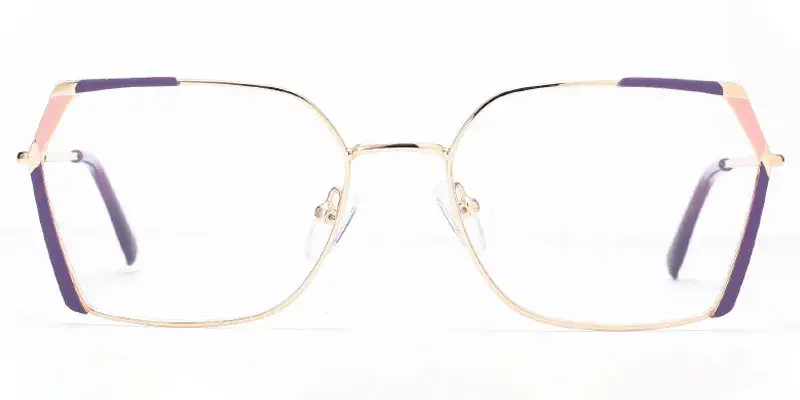 Bogalusa - China Factory OEM Women's Metal Optical Frame - Purple/Gold