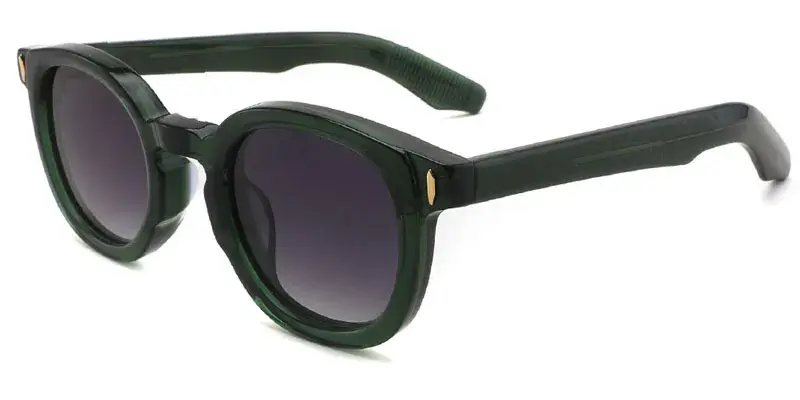 Brooklyn Unisex Retro Acetate Sunglasses - Dark Green