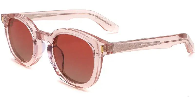 Brooklyn Unisex Retro Acetate Sunglasses - Pink