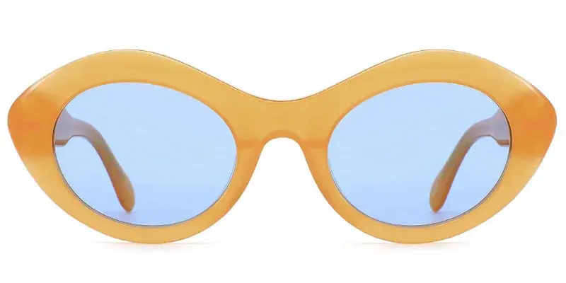 Canton Women's 50mm Bold Oval Acetate Sunglasses | China Factory Direct Supply - Orange