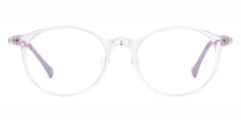 Carousel TR90 Round Full-rim Teenagers Eyeglasses,hypoallergenic contact  - Purple