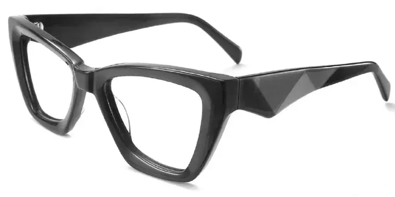 Castine Factory Direct Wholesale Acetate Cat Eye Eyeglasses, 52mm - Black