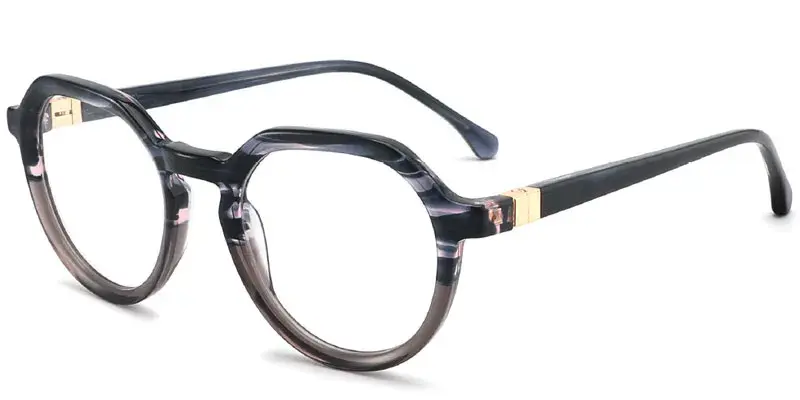 Clinton Unisex Acetate Flex Hinge Spectacle Frame, 51mm - Dark Blue