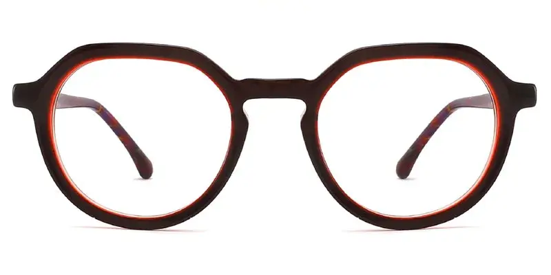 Clinton Unisex Acetate Flex Hinge Spectacle Frame, 51mm - Red